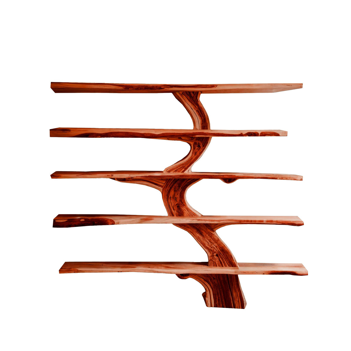 Natureroot Live-Edge Solid Wood Tree Bookshelf