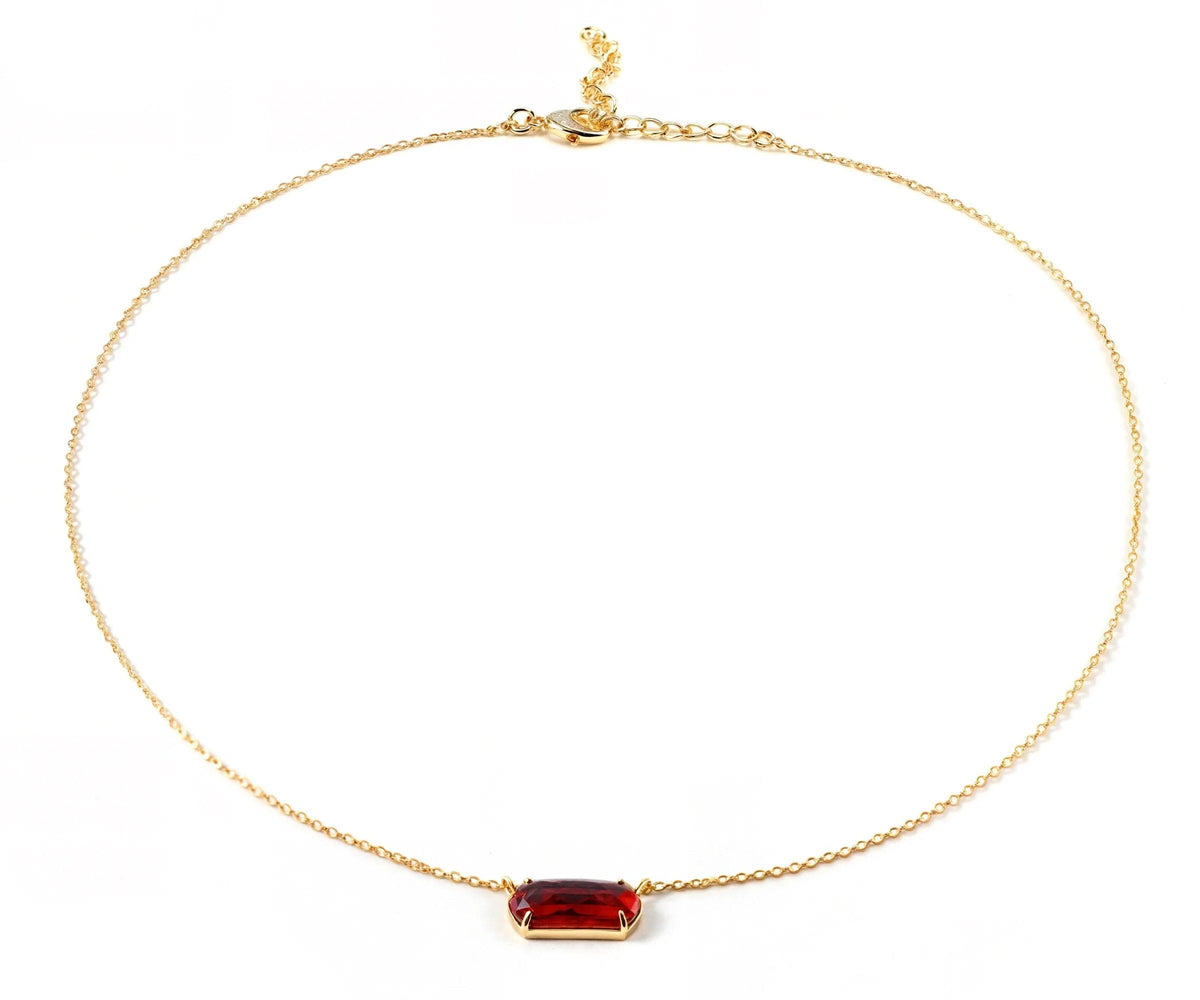 Aura Topaz Necklace in Red Ruby Blaze Pendant