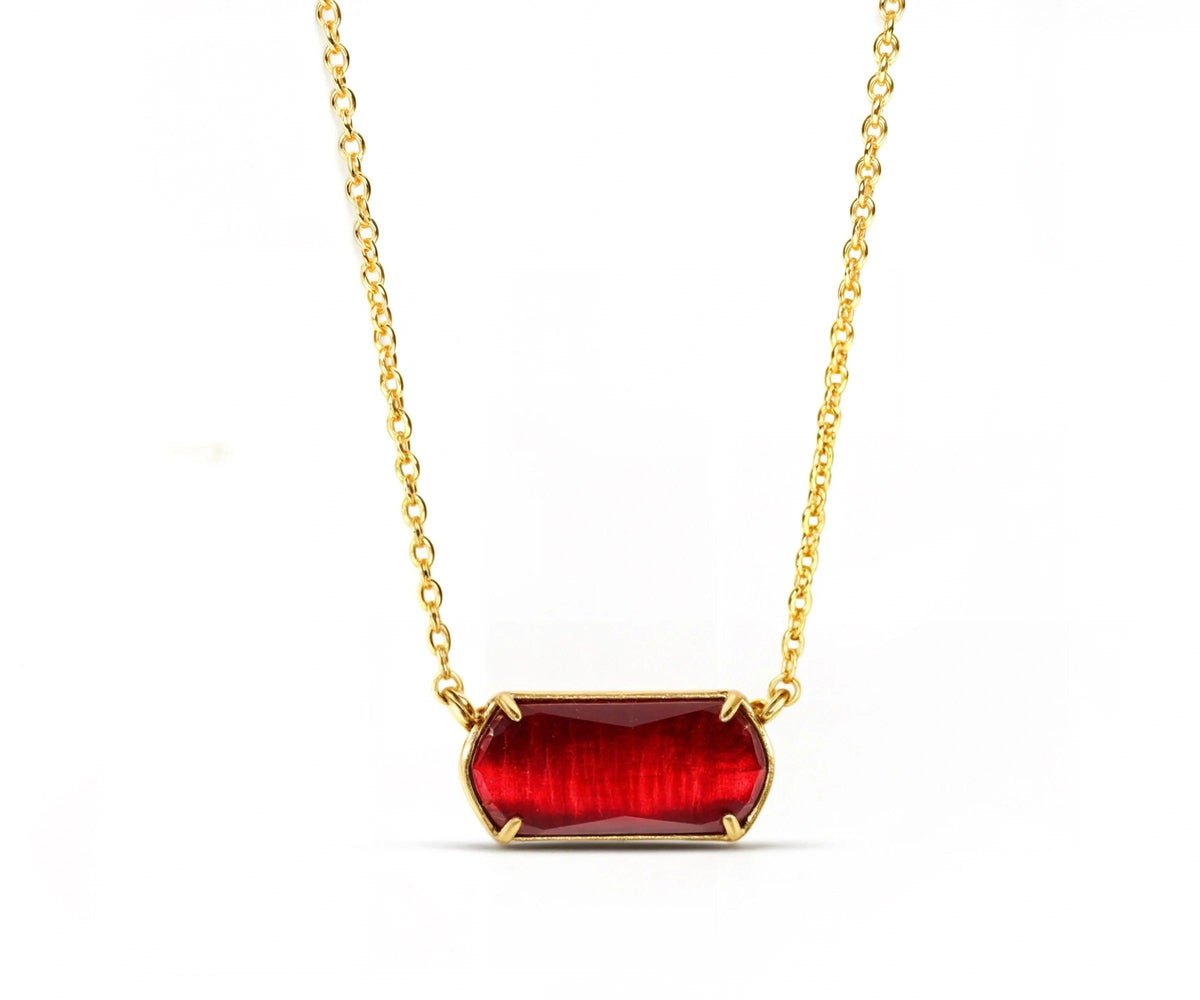 Aura Topaz Necklace in Red Ruby Blaze Pendant