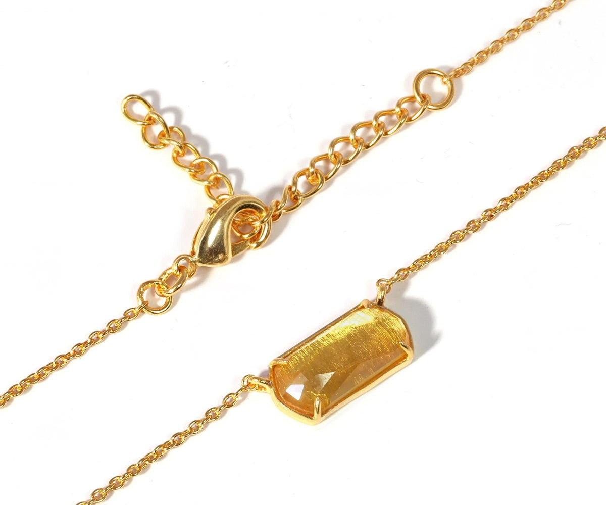 Aura Citrine Pendant Necklace