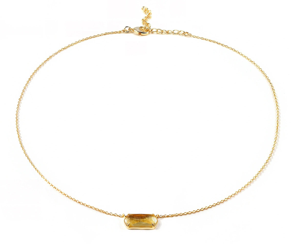 Aura Citrine Pendant Necklace