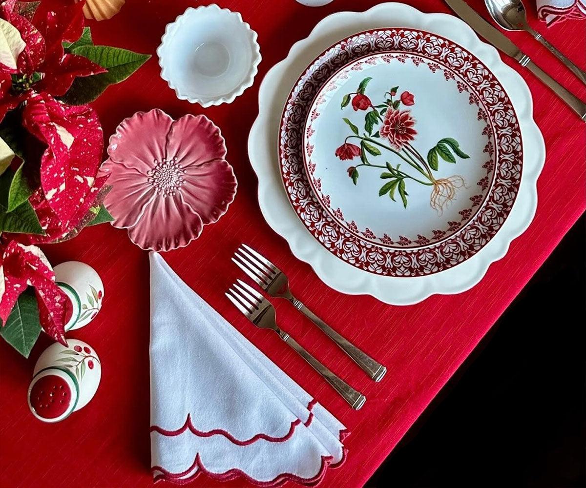 White Embroidered Napkins