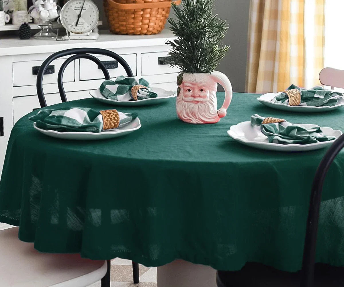 Cotton Round Tablecloth - Round Table Cover