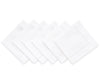 Hemstitch Cocktail Napkins - Set of 12 - 1" White / 10 x 10" / Set of 12