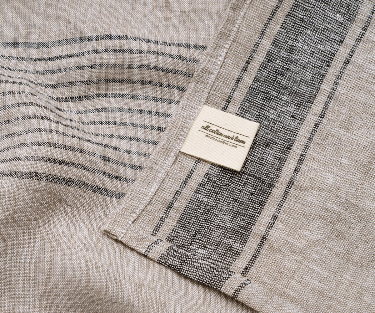 Striped Linen Tea Towels - Set of 2