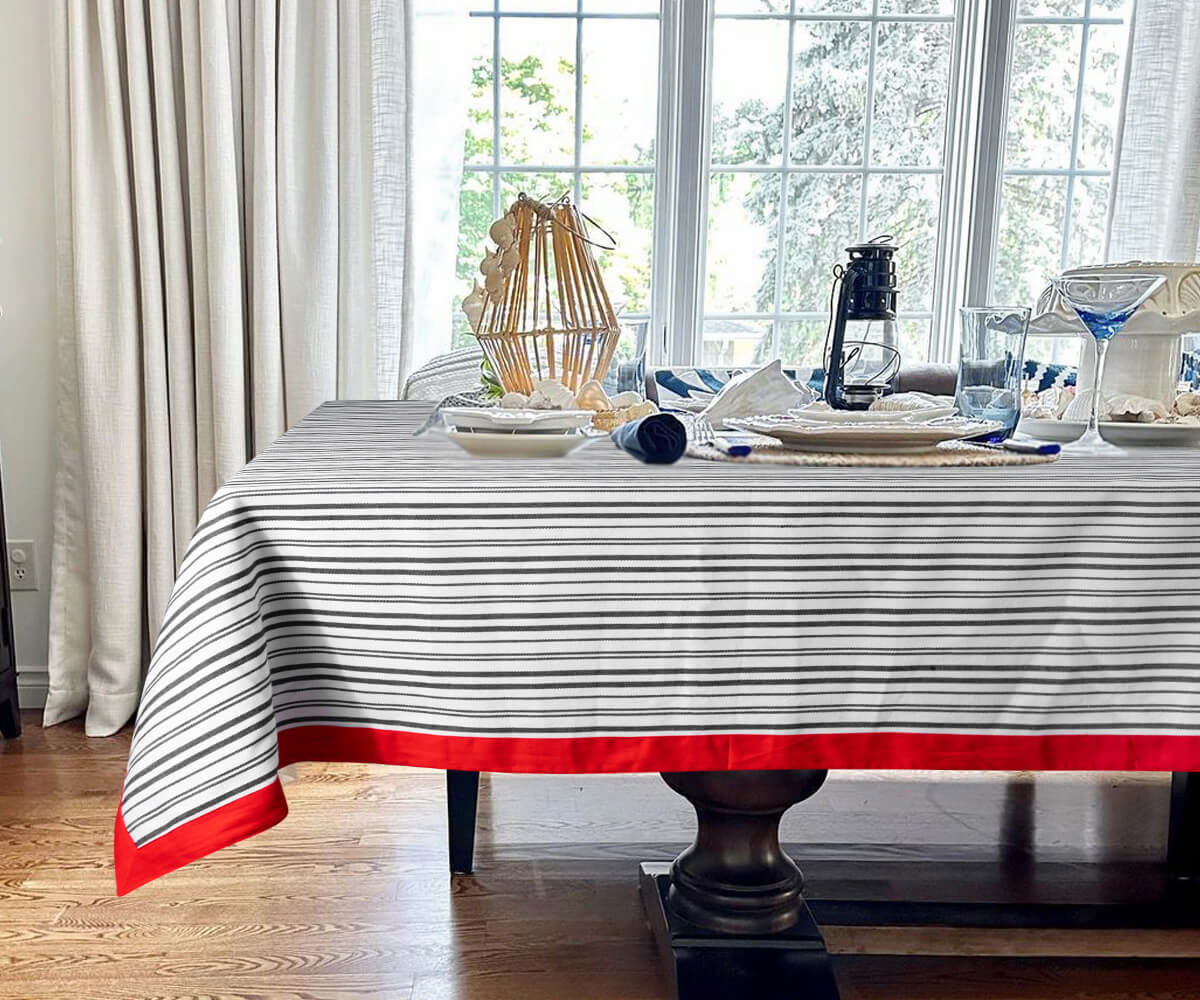 Cloth Tablecloths - Striped Tablecloth