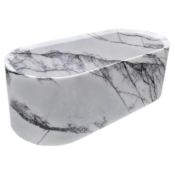 New York Marble Bathtub Hand-carved from Solid Marble Block (W)32
