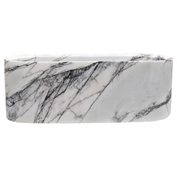 New York Marble Bathtub Hand-carved from Solid Marble Block (W)32