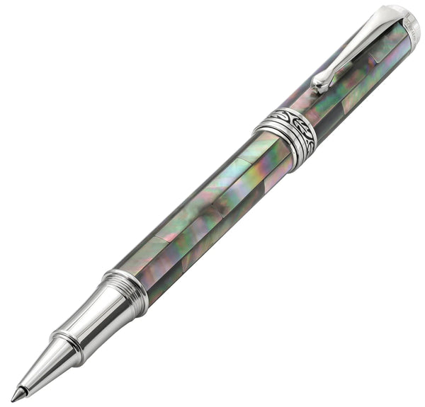Maestro® Black Mother of Pearl & Platinum Plated Rollerball Pen - Gifts for You 'n Me