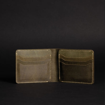 The Keystone Wallet - Olive Green Full-Grain Leather Wallet
