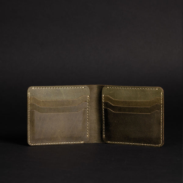 The Keystone Wallet - Olive Green Full-Grain Leather Wallet NAB Leather