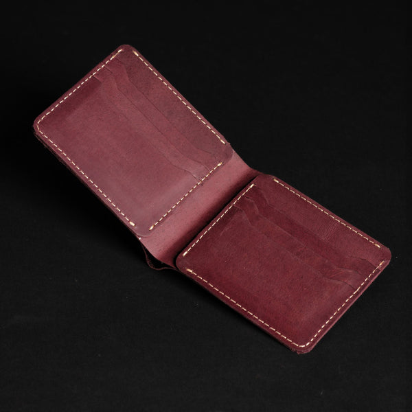 Harvey Dent One Piece Reversible Leather Belt + Keystone Wallet Set - Burgundy