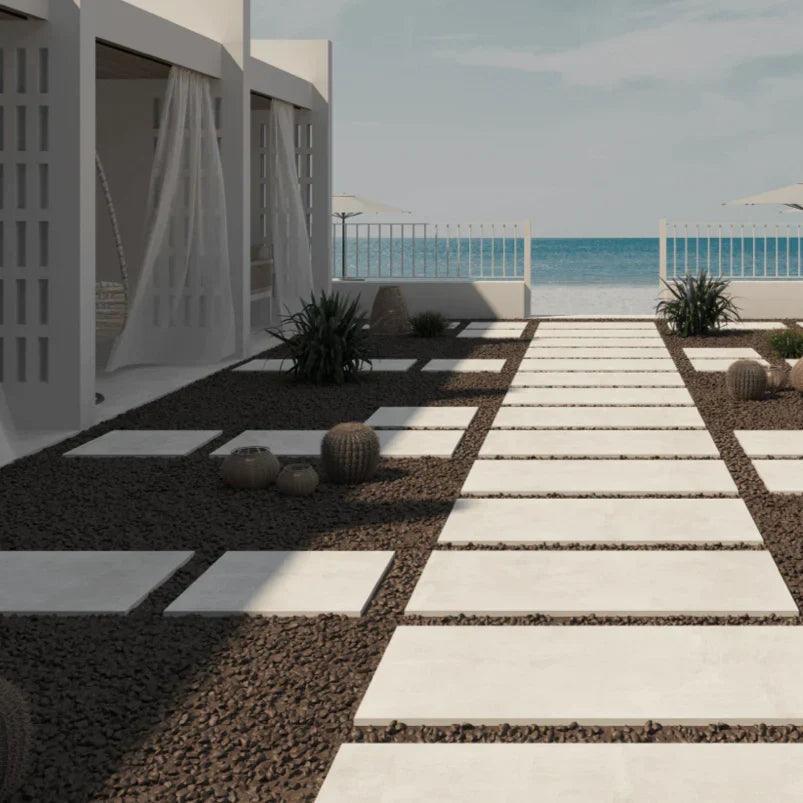 Nexos White Outdoor Porcelain Pavers 24
