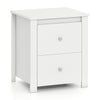 Nightstand with 2 Drawers & Storage for Bedroom Living Room Small Spaces-White