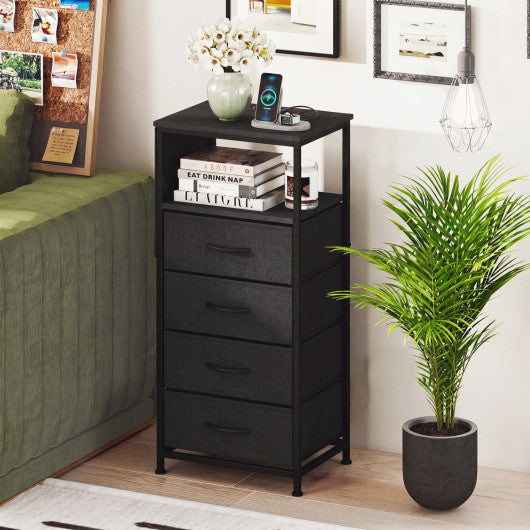 Nightstand with Integrated Charging Station 34