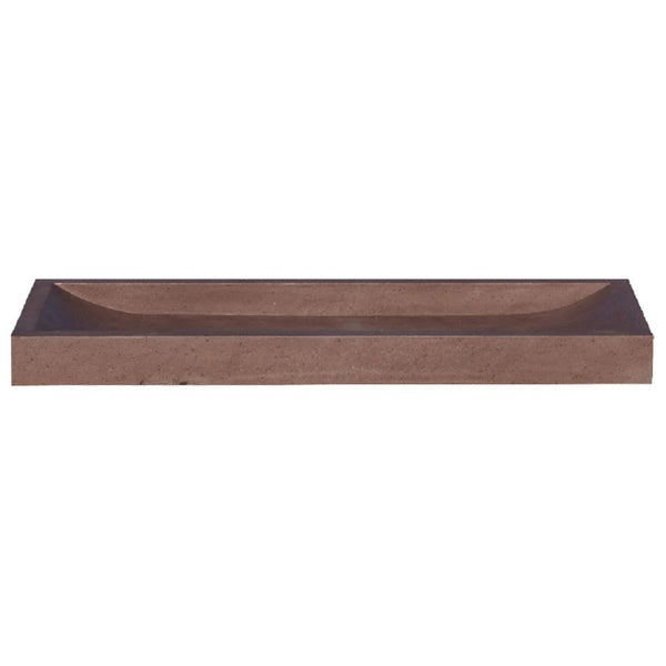 Noce Travertine Rectangular Vessel Sink Honed and Filled (W)16