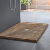 Noce Brown Travertine Square Shower Base - 36x36x2 Honed Finish - Honed and Filled / (L)36″ (W)36″ (H)2" / Travertine