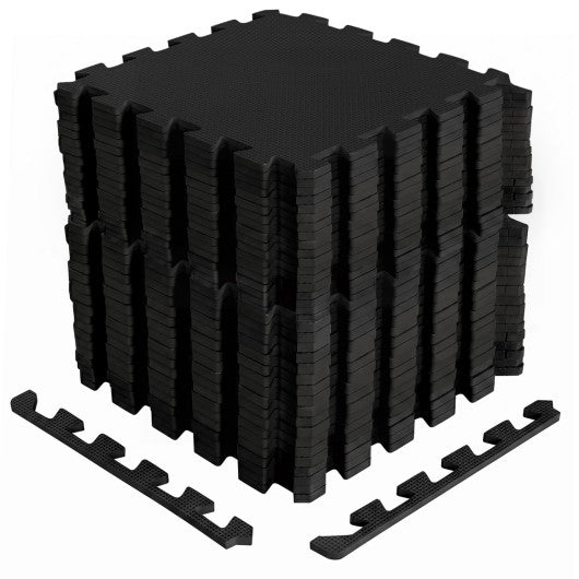 Non-Slip Protective Flooring for Living Room and Home Gym-Black
