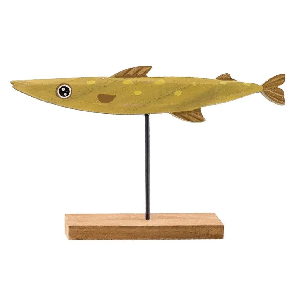 Nordic Wooden Fish Sculpture Tabletop Decor Collection