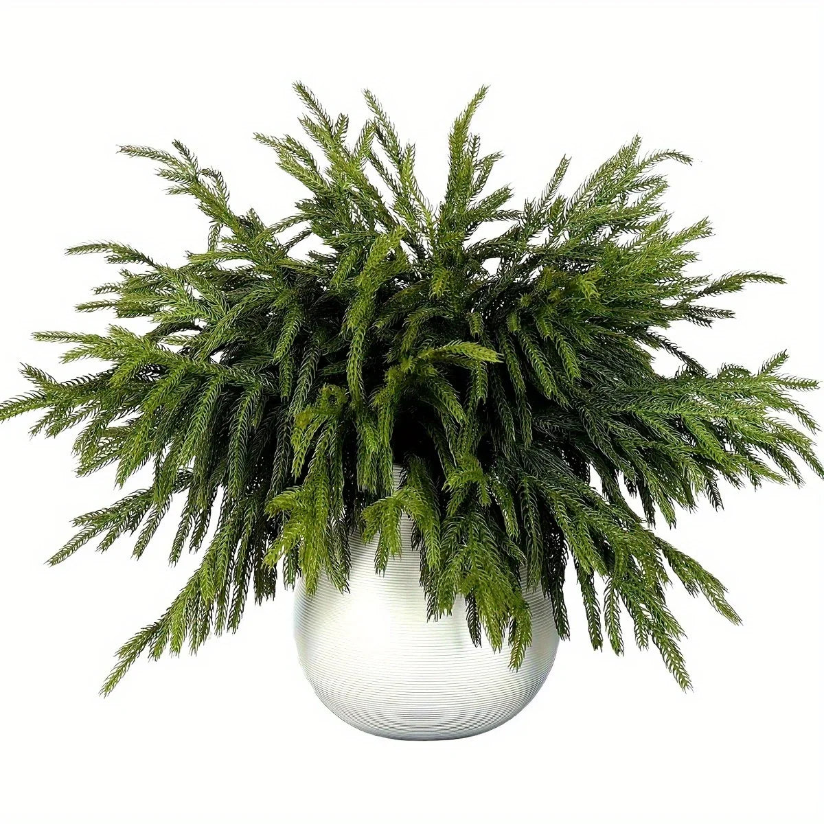 Norfolk Pine Branches, Artificial Evergreen Stems, UV-Resistant, 45.72cm