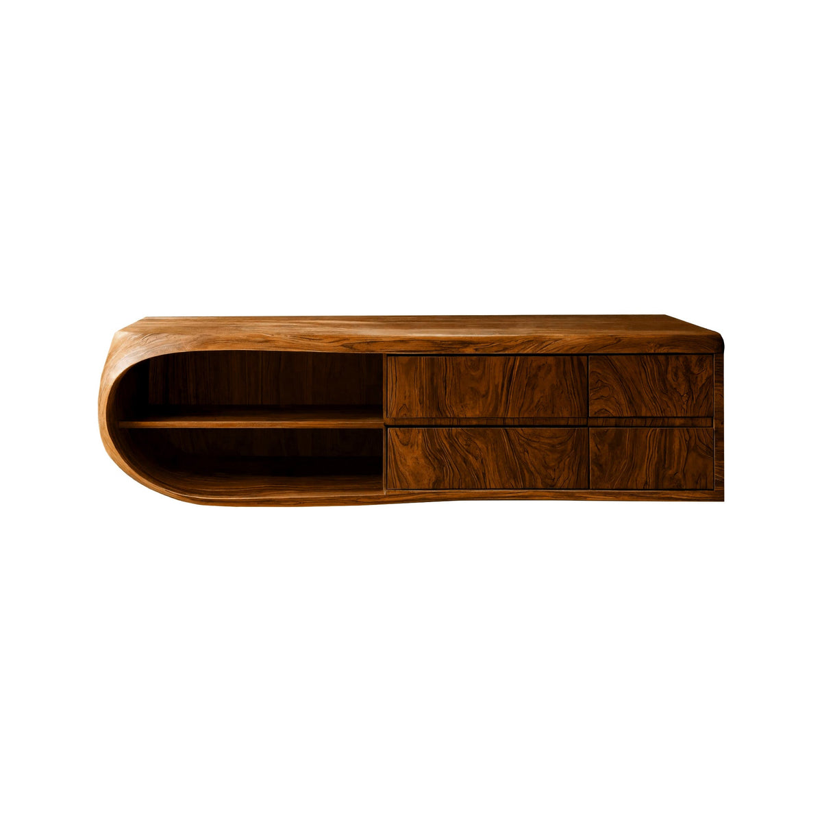 Norvella Solid Wood Floating Bathroom Vanity with Drawers