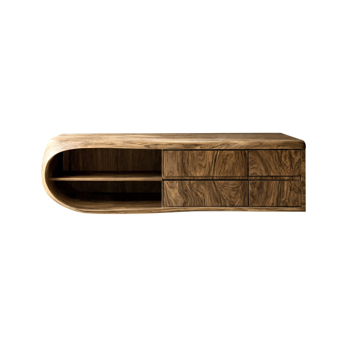Norvella Solid Wood Floating Bathroom Vanity with Drawers