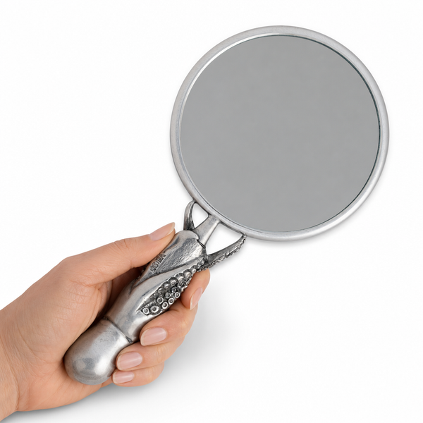 Pewter Octopus Handle Magnifier 4 inches