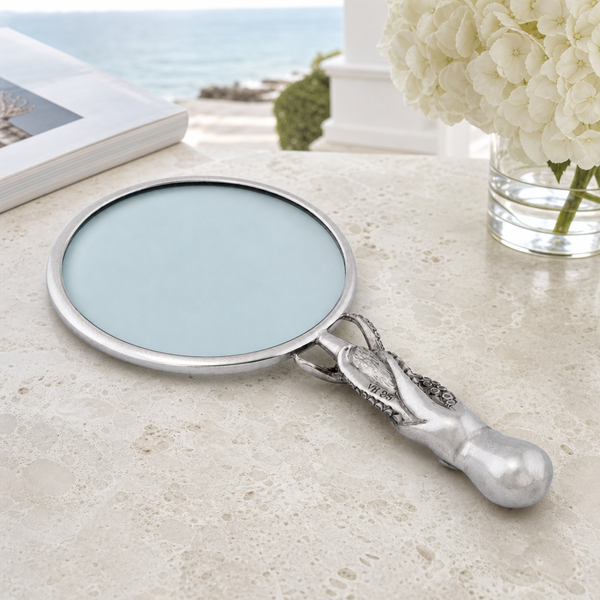Pewter Octopus Handle Magnifier 4 inches