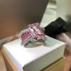 Women's Pink Diamond Ring With Personalized Opening - KYRA01577 / 6 Yards