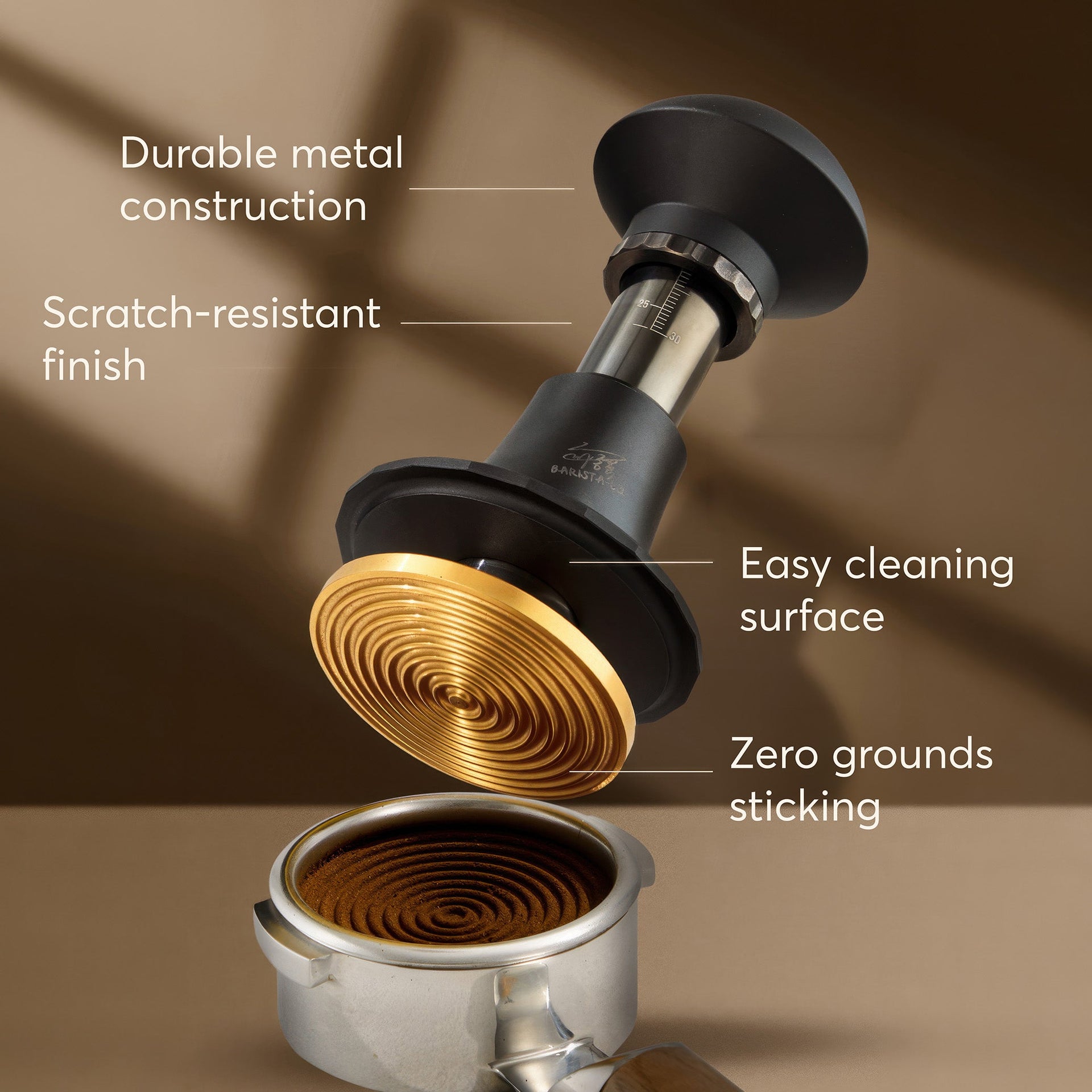 Titanium Spring-Loaded Espresso Tamper