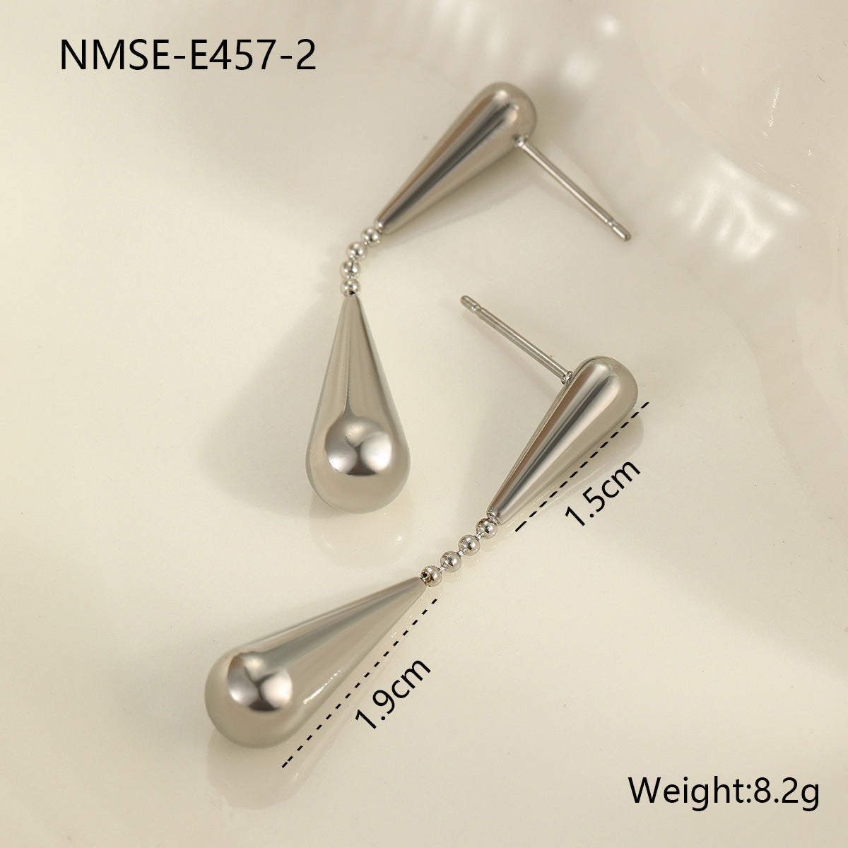 Minimalist Normcore Water Drop Geometric Abstract Niche Design Earrings Long High Grade Light Luxury Earrings