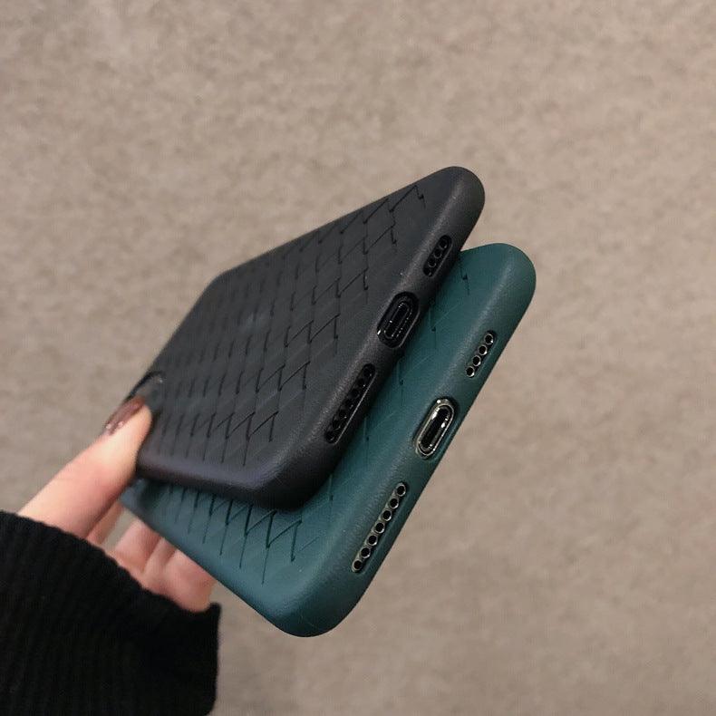 Leather Breathable Mesh Phone Case Suitable For iPhone 14 13 11 Pro Max 12 Mini Xs 6S 7 8 Plus X XR Silicone Soft Thin Protective Exquisite Textures Case For Iphone Comfortable Grip Elegant Case For Smartphone