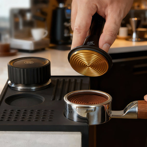 Titanium Spring-Loaded Espresso Tamper