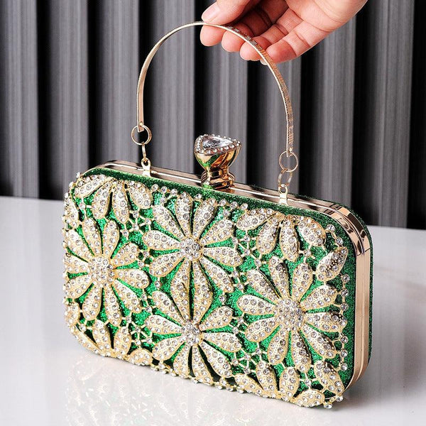 Sparkling Rhinestone Evening Clutch – Diamond Dress Bag