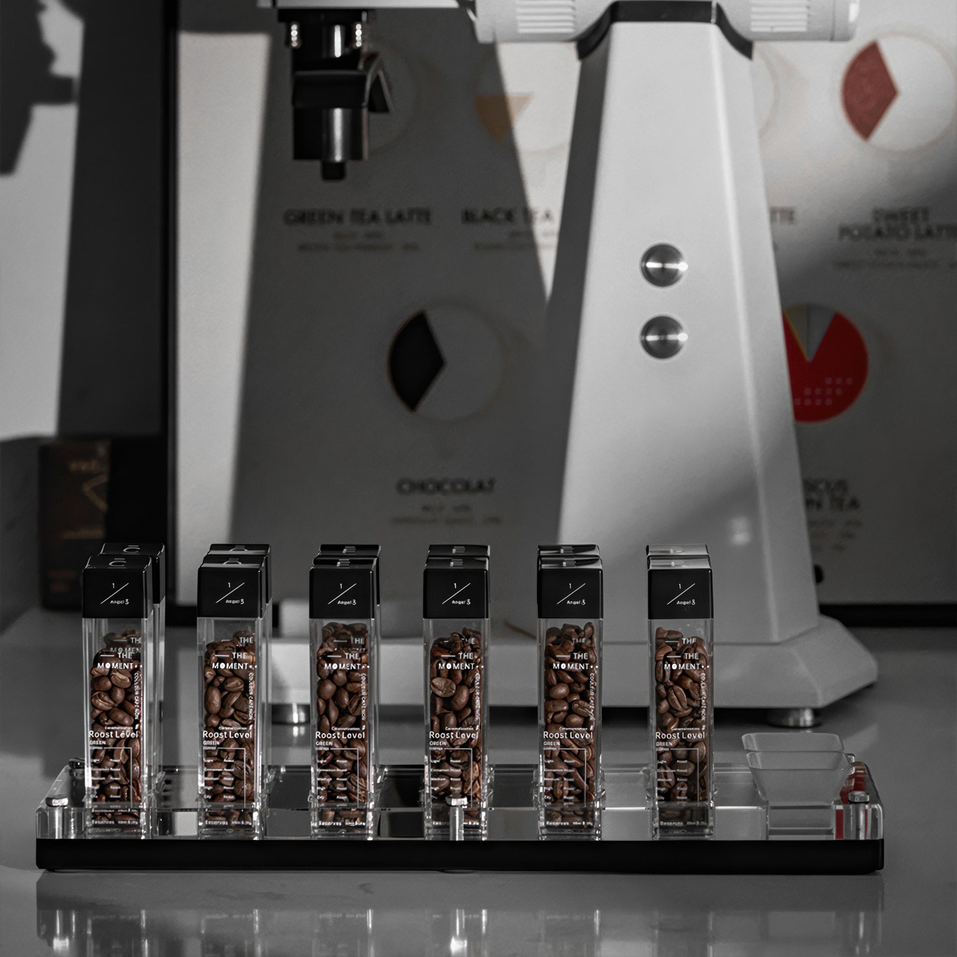 Premium Tubes Coffee Bean Cellars With Stand