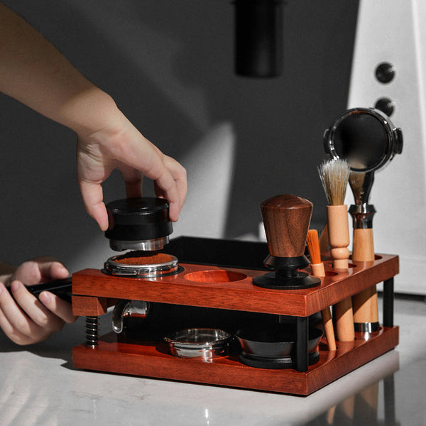 Espresso Tamping Station Knock Box - 9 in1 Espresso Tool