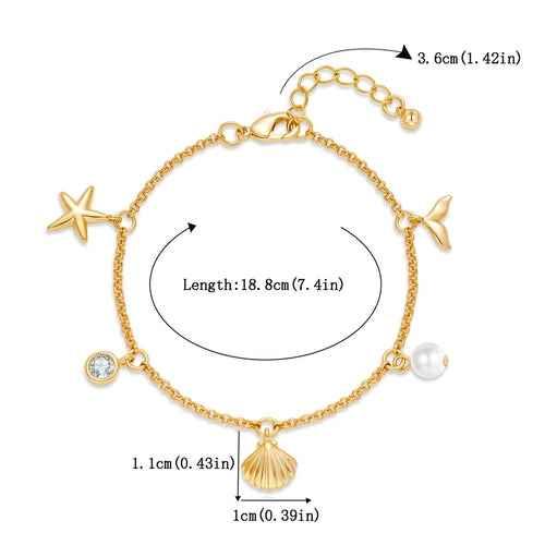 Ocean-Inspired Pendant Necklace — Adjustable Chain