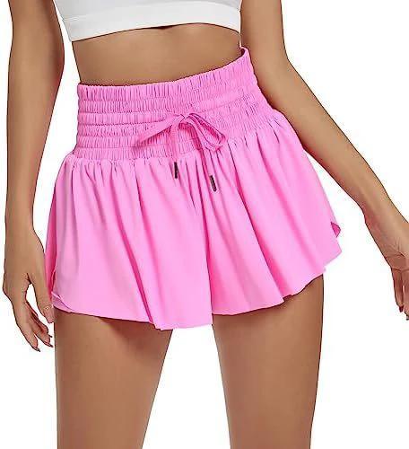 Women's Solid Color Elegant Sports High Waist Shorts