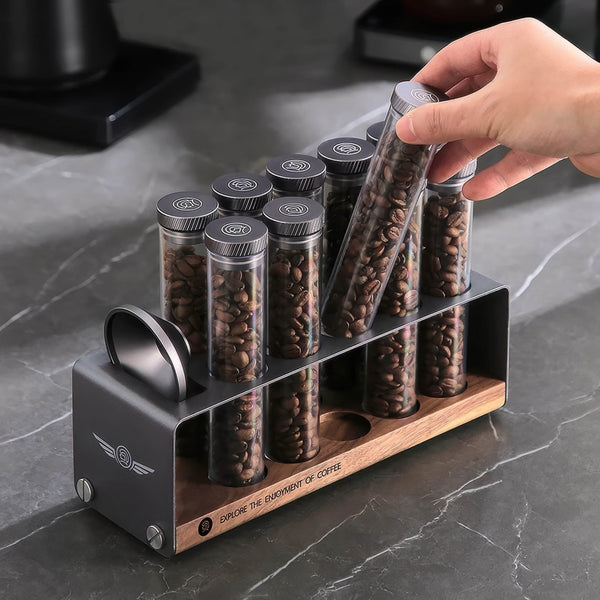 Pro Coffee Bean Storage Display & Degassing Stand
