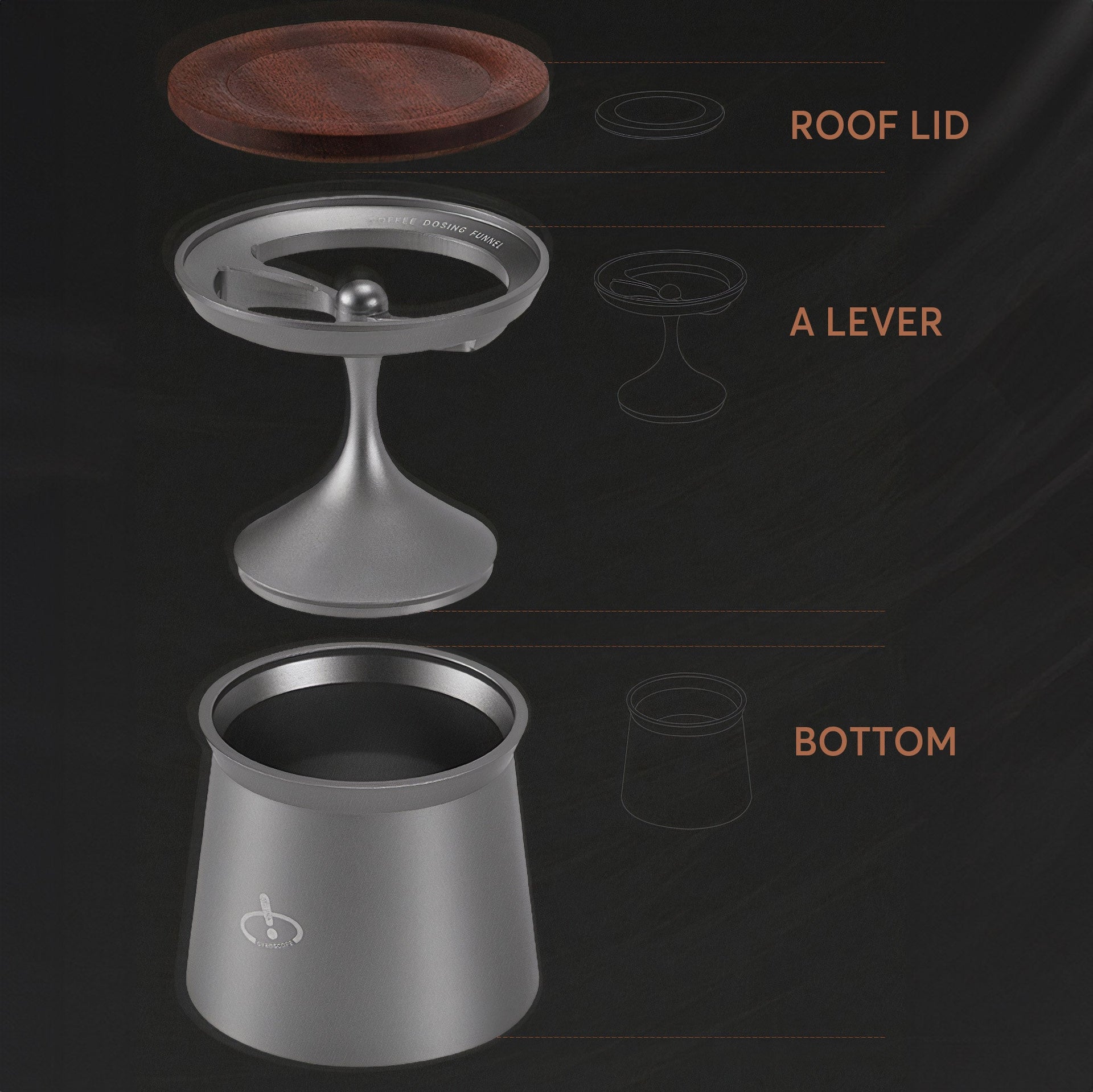 Stainless Steel Magnetic Dosing Cup 58MM