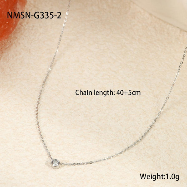 Minimalist Simple Summer Ultra Fine Clavicle Chain Titanium Steel Necklace Non-Fading High Grade Sense Niche Necklace