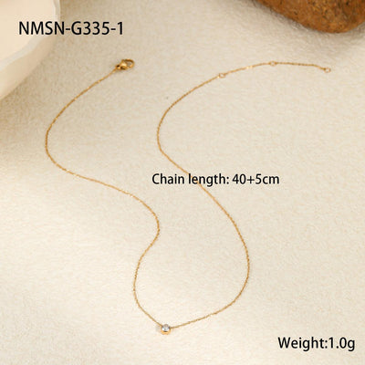 Minimalist Simple Summer Ultra Fine Clavicle Chain Titanium Steel Necklace Non-Fading High Grade Sense Niche Necklace