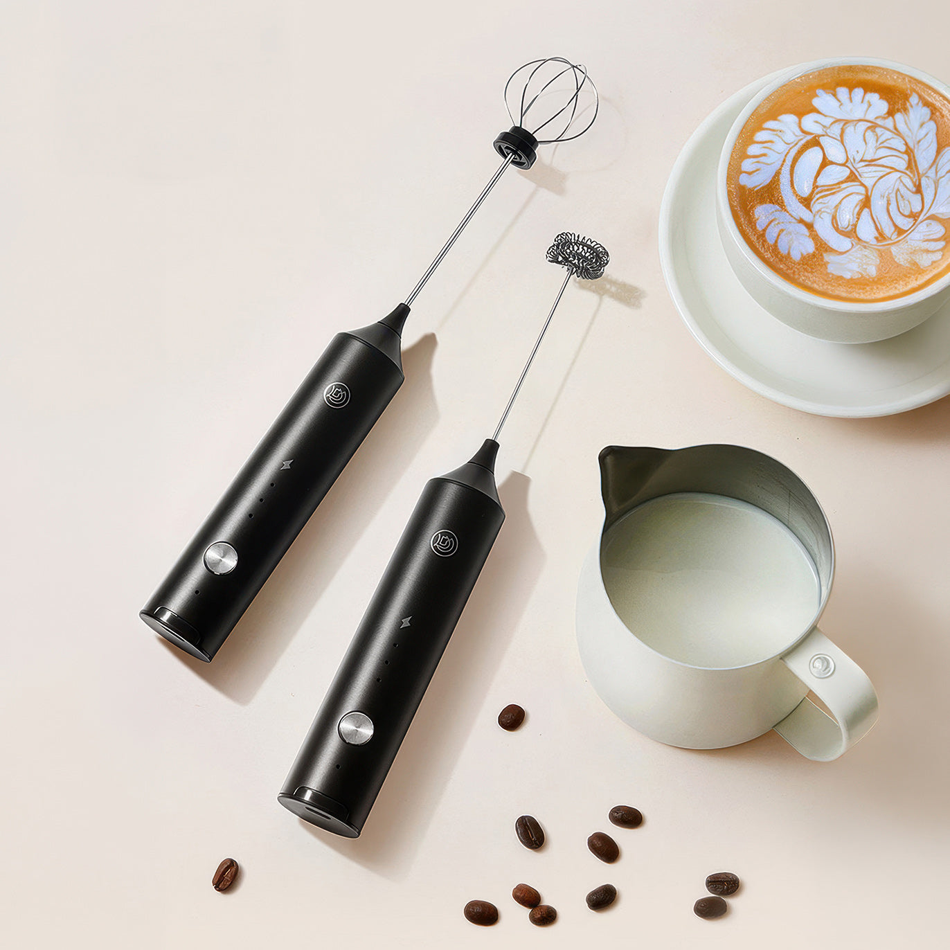 Rechargeable Milk Frother with Stepless Speed Control