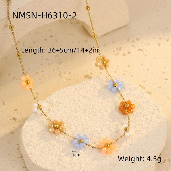 Light Luxury Necklace Fashionable Floral Clavicle Chain Small Fresh High Grade Embellished Necklace Necklace Women