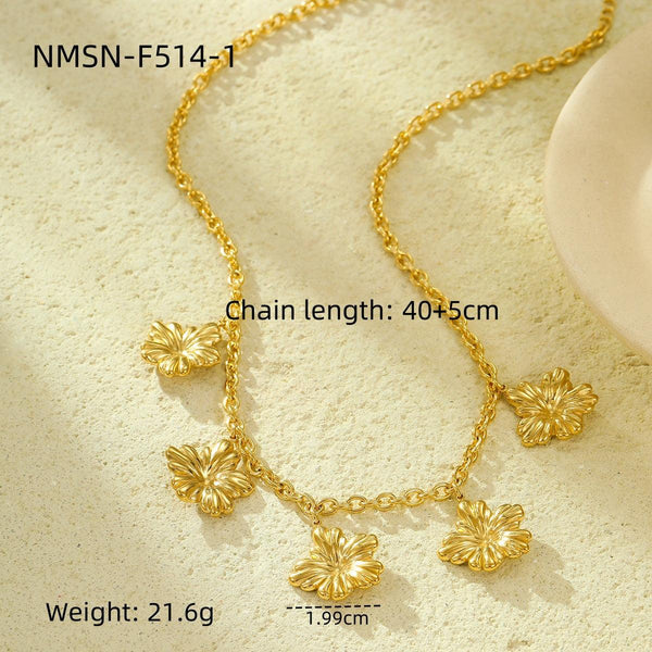 Light Luxury Necklace Fashionable Floral Clavicle Chain Small Fresh High Grade Embellished Necklace Necklace Women