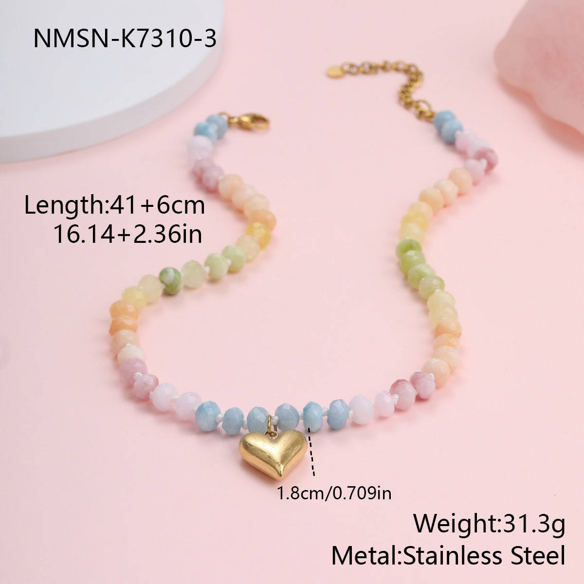 Arrival Natural Stone Handmade Beaded Niemai Design Fresh Sweet Beauty Bracelet Necklace Women
