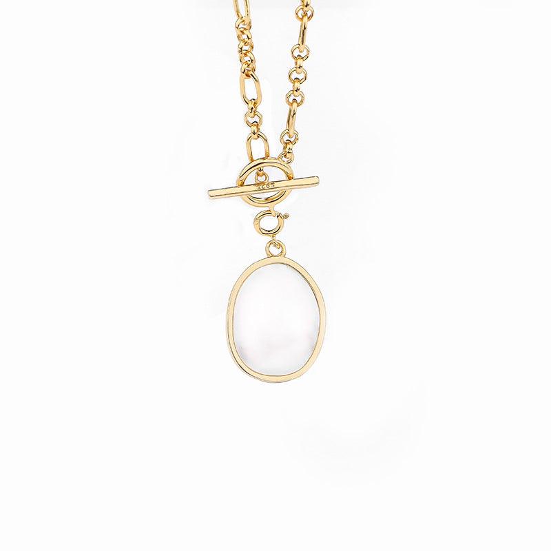 925 Sterling Silver Sea Shell/Abalone Shell Pendant Necklace for Women