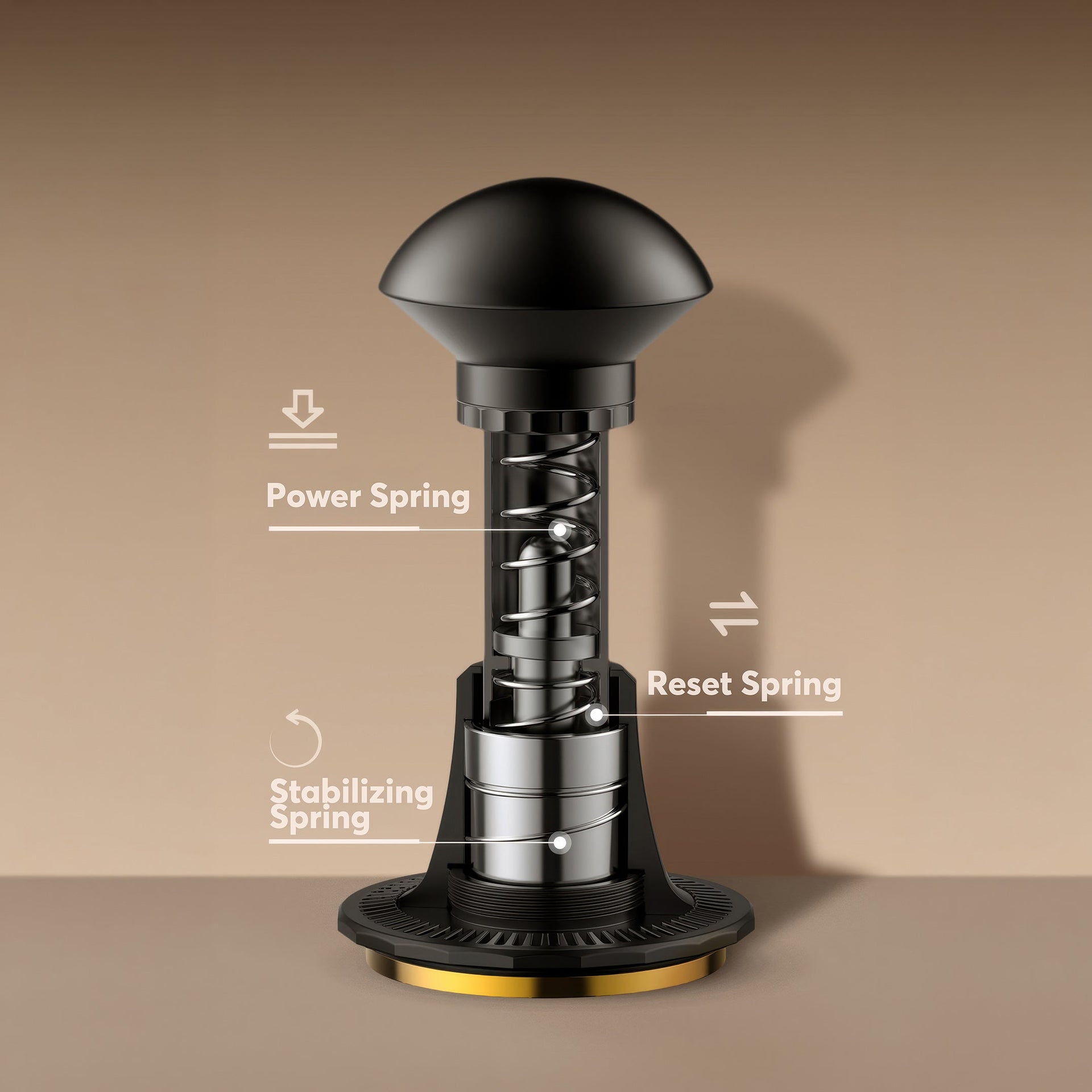 Titanium Spring-Loaded Espresso Tamper