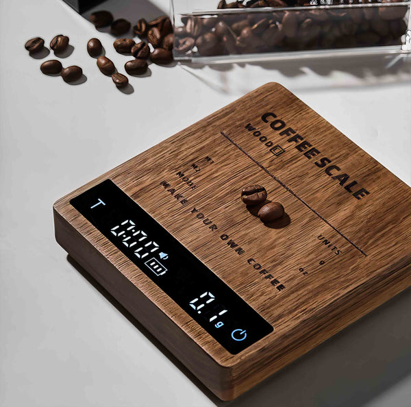 High Precision Wooden Coffee Scale with Touch Sensor
