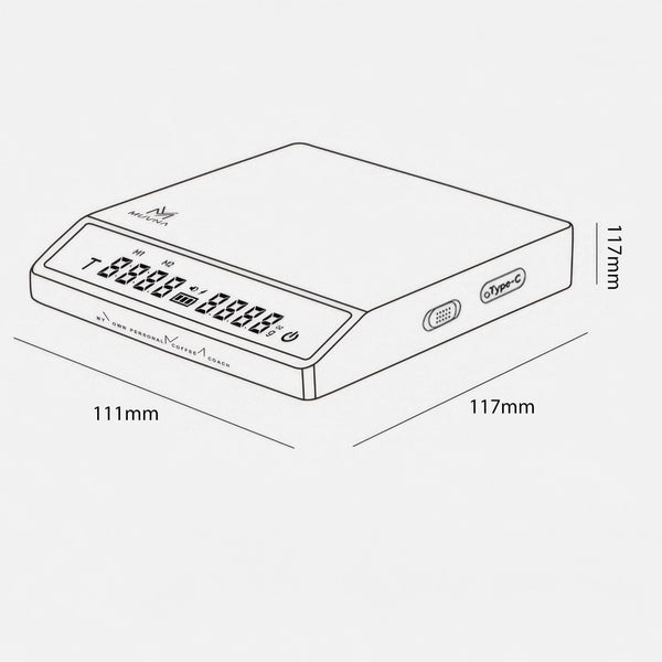 Precision Brew Walnut Digital Coffee Scale